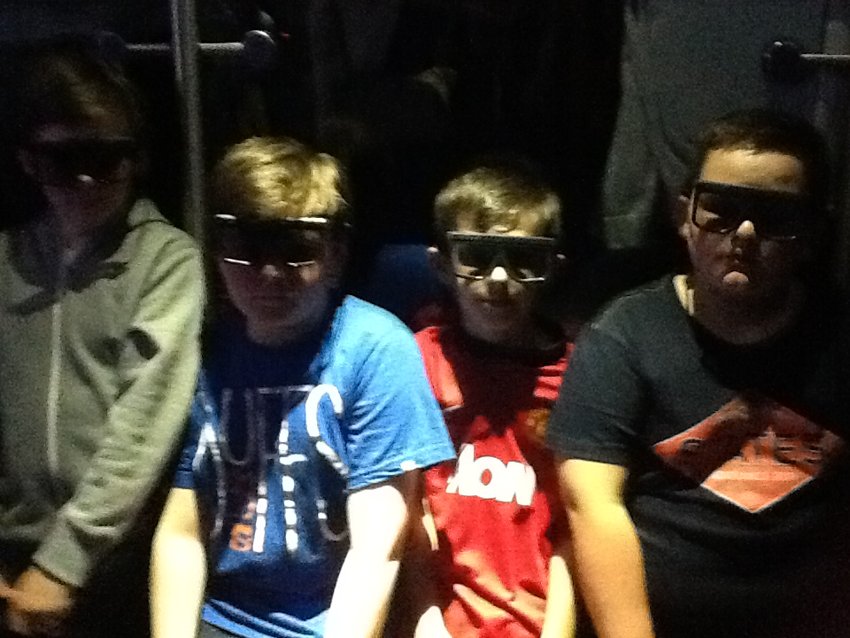 Image of Year 6 at the 4D cinema